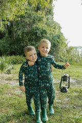 Midnight Forest Two-Piece Bamboo Long Sleeve Pajama Kids Pants Set