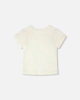 Crinkle Jersey T-Shirt Off White