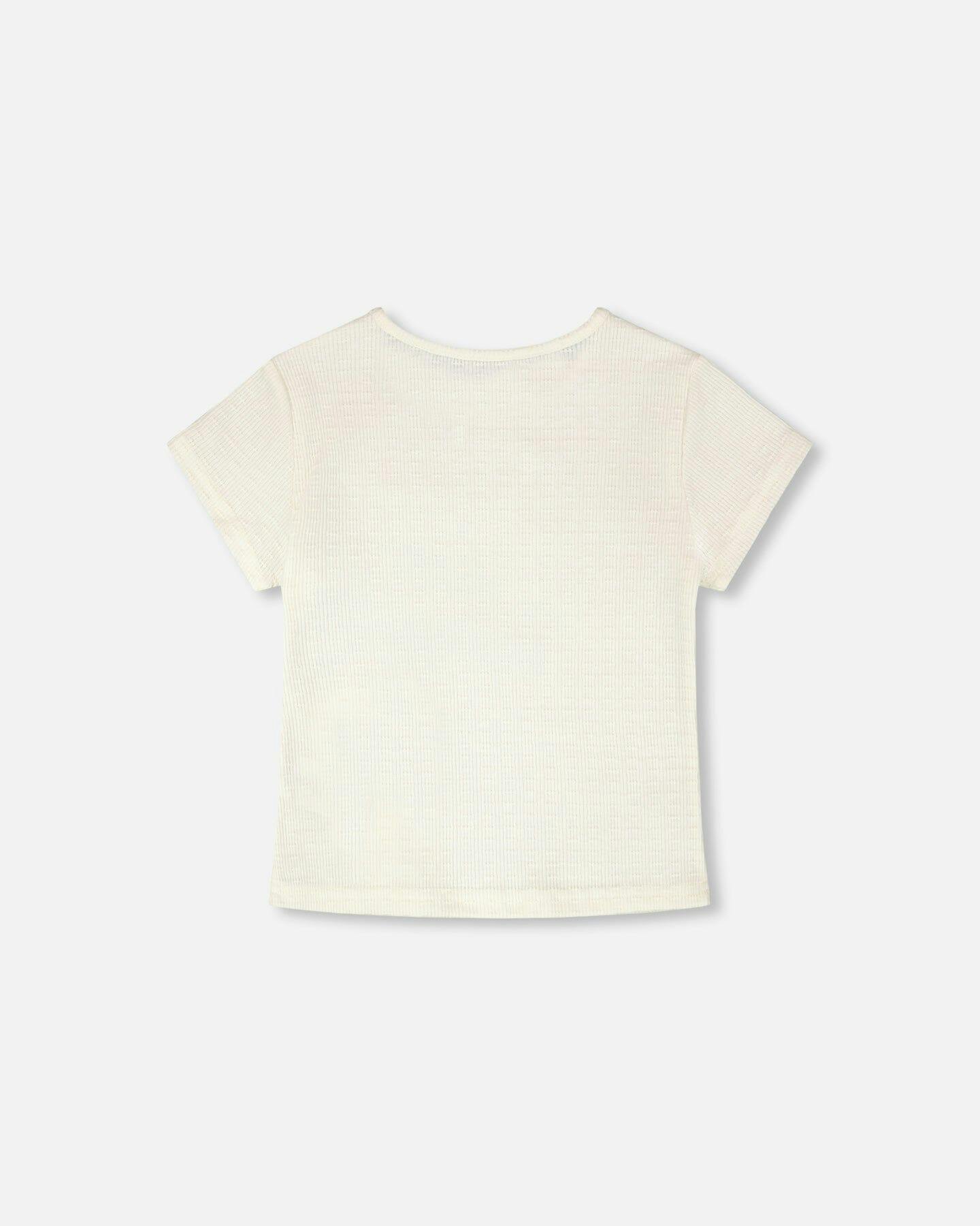 Crinkle Jersey T-Shirt Off White
