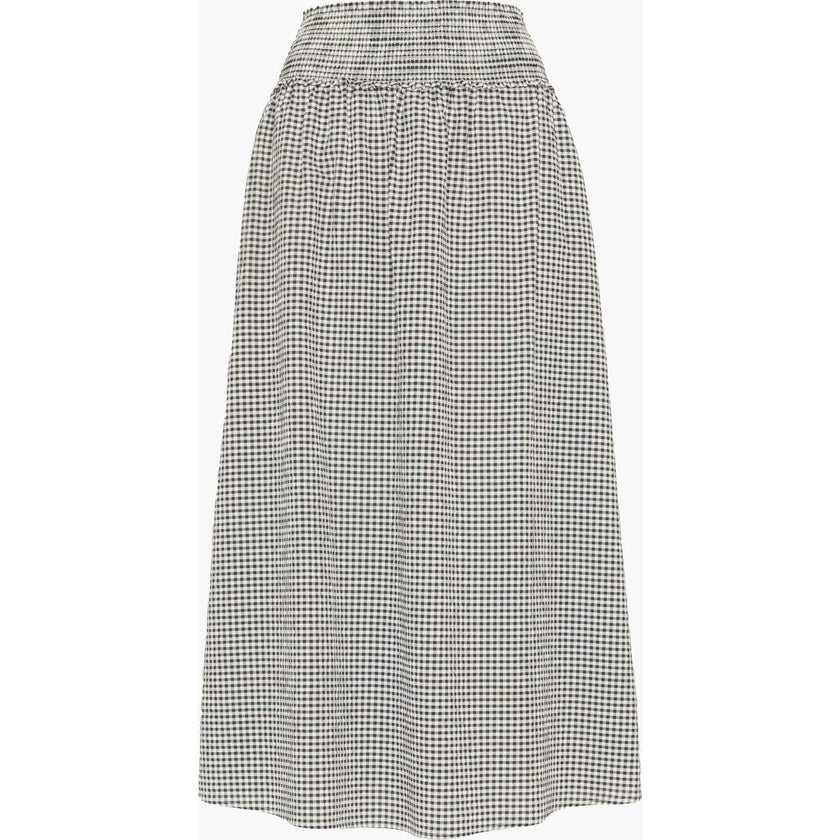 The Delphine Nap Skirt - Black/Sand Gingham