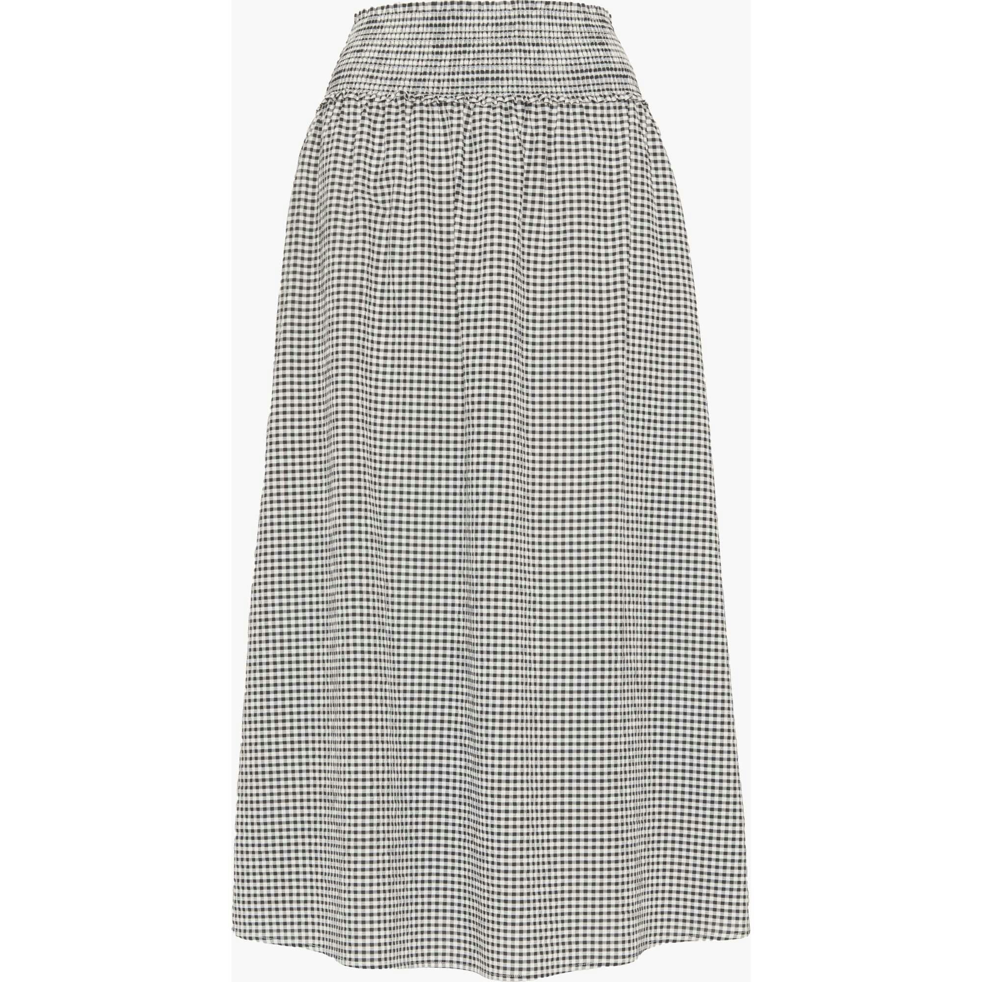 The Delphine Nap Skirt - Black/Sand Gingham
