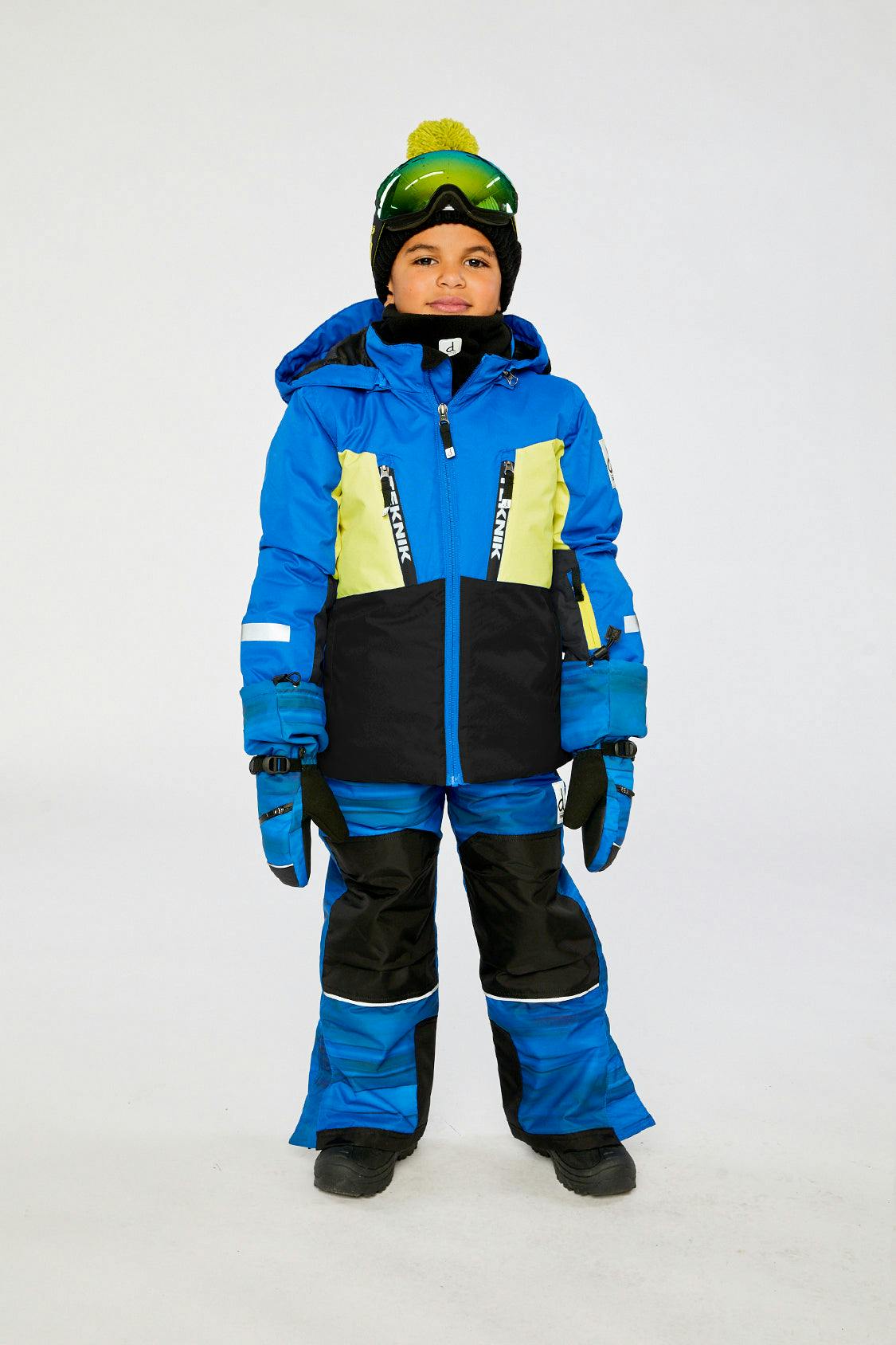 Two Piece Teknik Snowsuit Royal Blue And Yellow