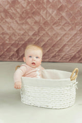 White And Gold Stars Print Velour Onesie