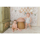 Gingham Glory Romper Misty Rose