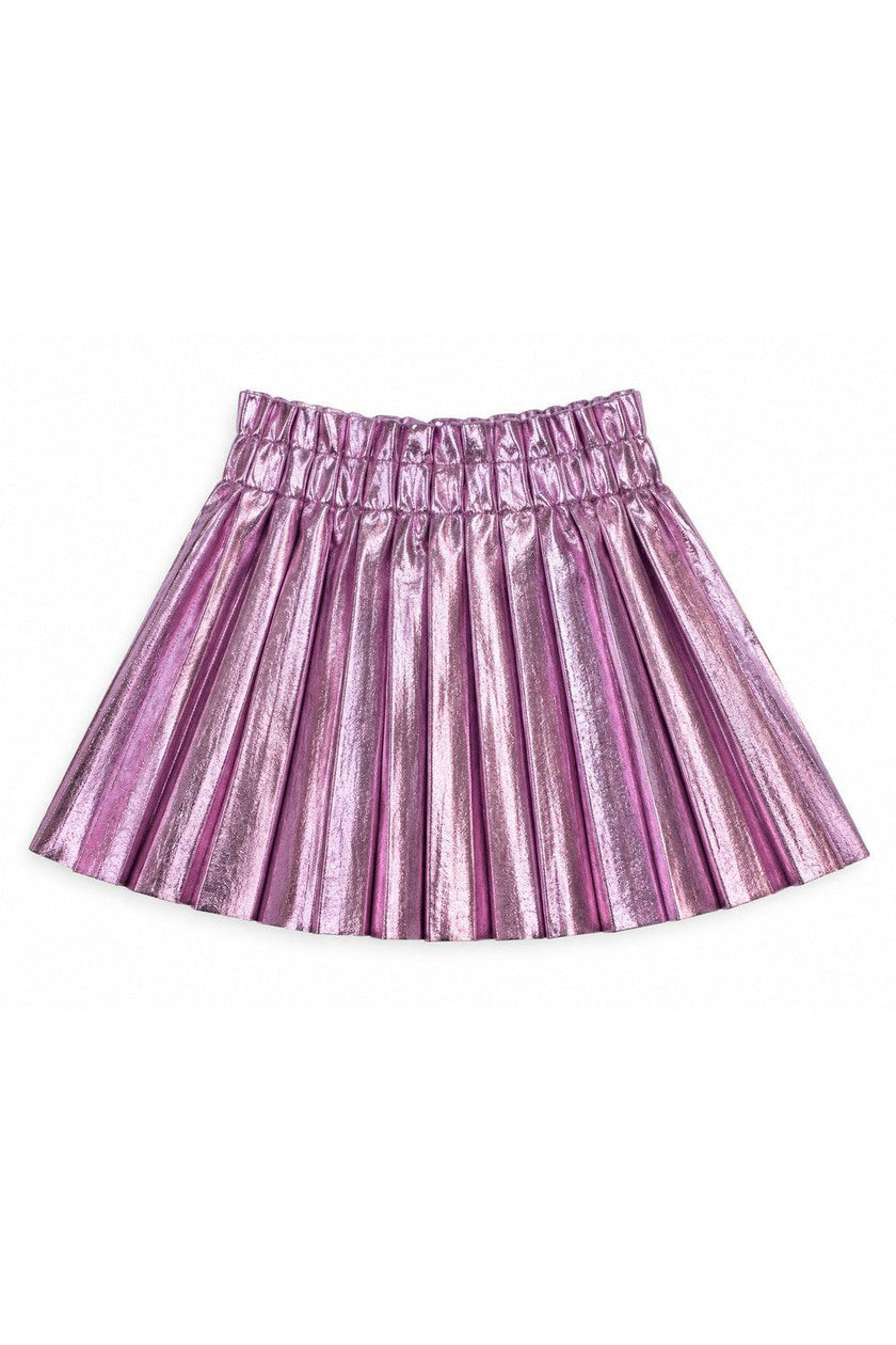 Foil Pleated Skirt