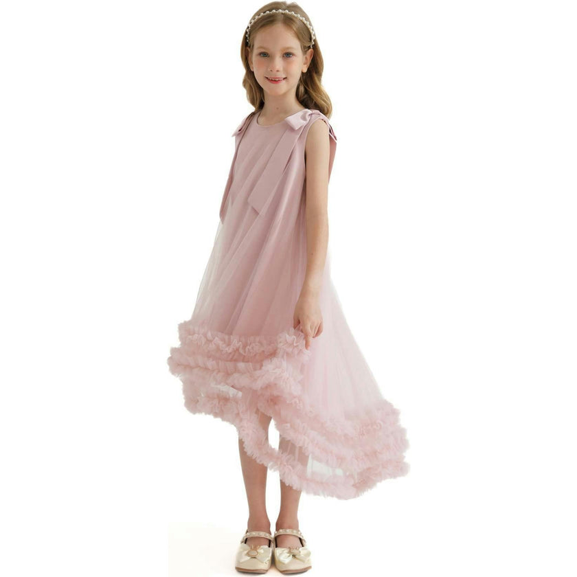 Violeta Sleeveless Ruffle Overlay Dress