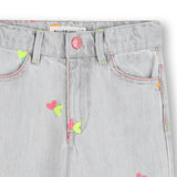 Light Gray Wide-Leg Kids’ Pants