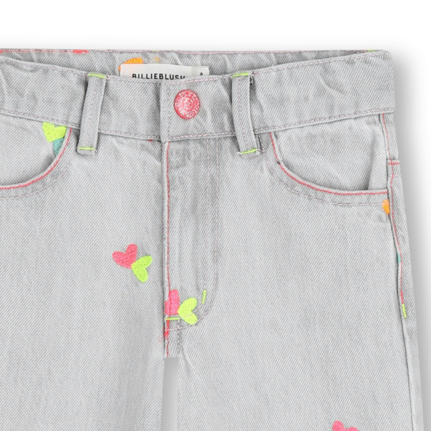 Light Gray Wide-Leg Kids’ Pants