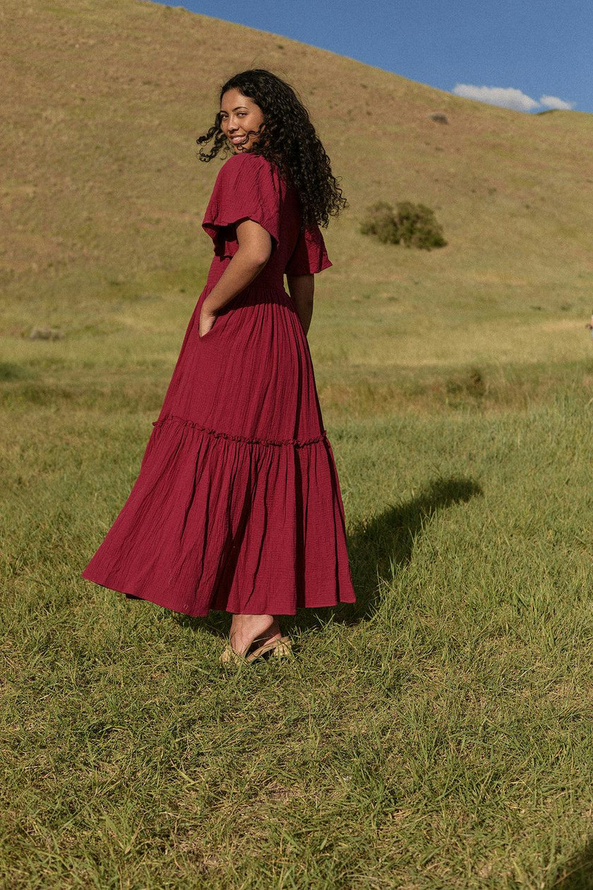 Lennon Maxi Dress in Wildberry
