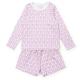 Sophie Girls' Short Set Golf Crest Pink