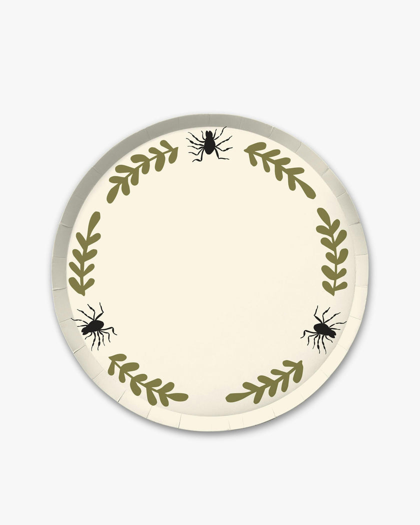 Creepy Casa Dinner Plate Set - Bone/Olive