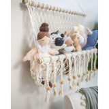Willow Hanging Macrame Basket Storage