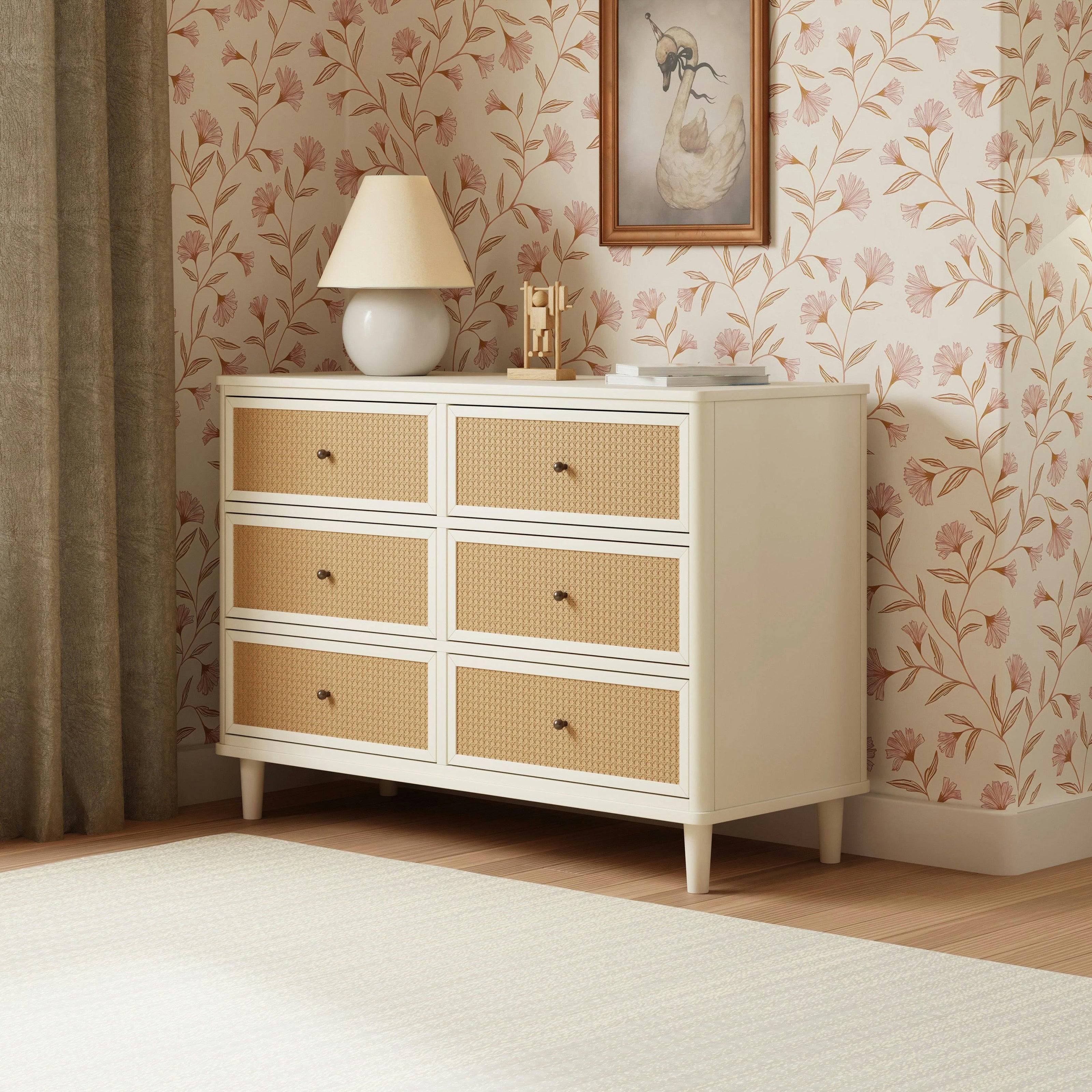 Namesake Marin with Cane 6 Drawer Assembled Dresser (49