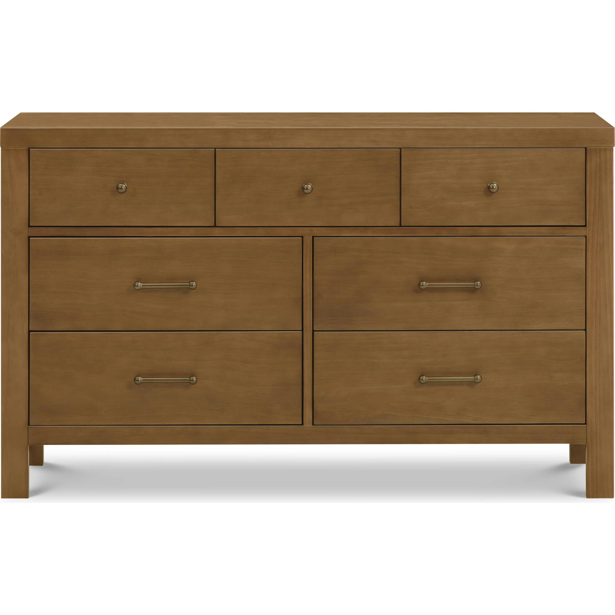 Nantucket 7-Drawer Assembled Dresser in Natural Walnut