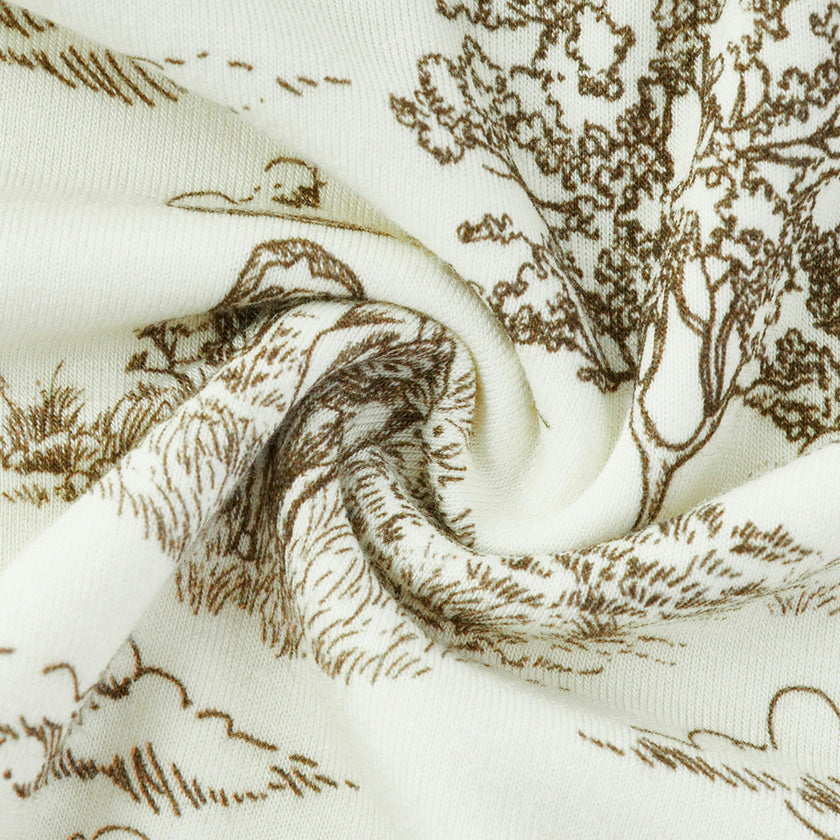 Country Toile Luxe Stretch Kerchief Bib