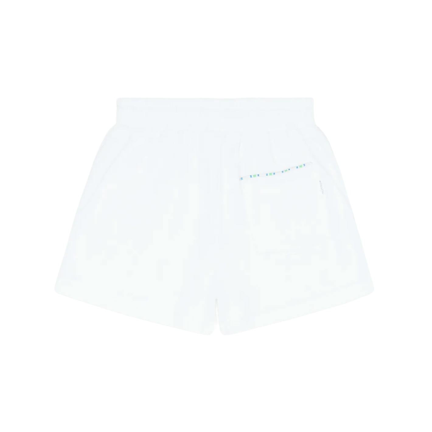 boys shell white french terry short