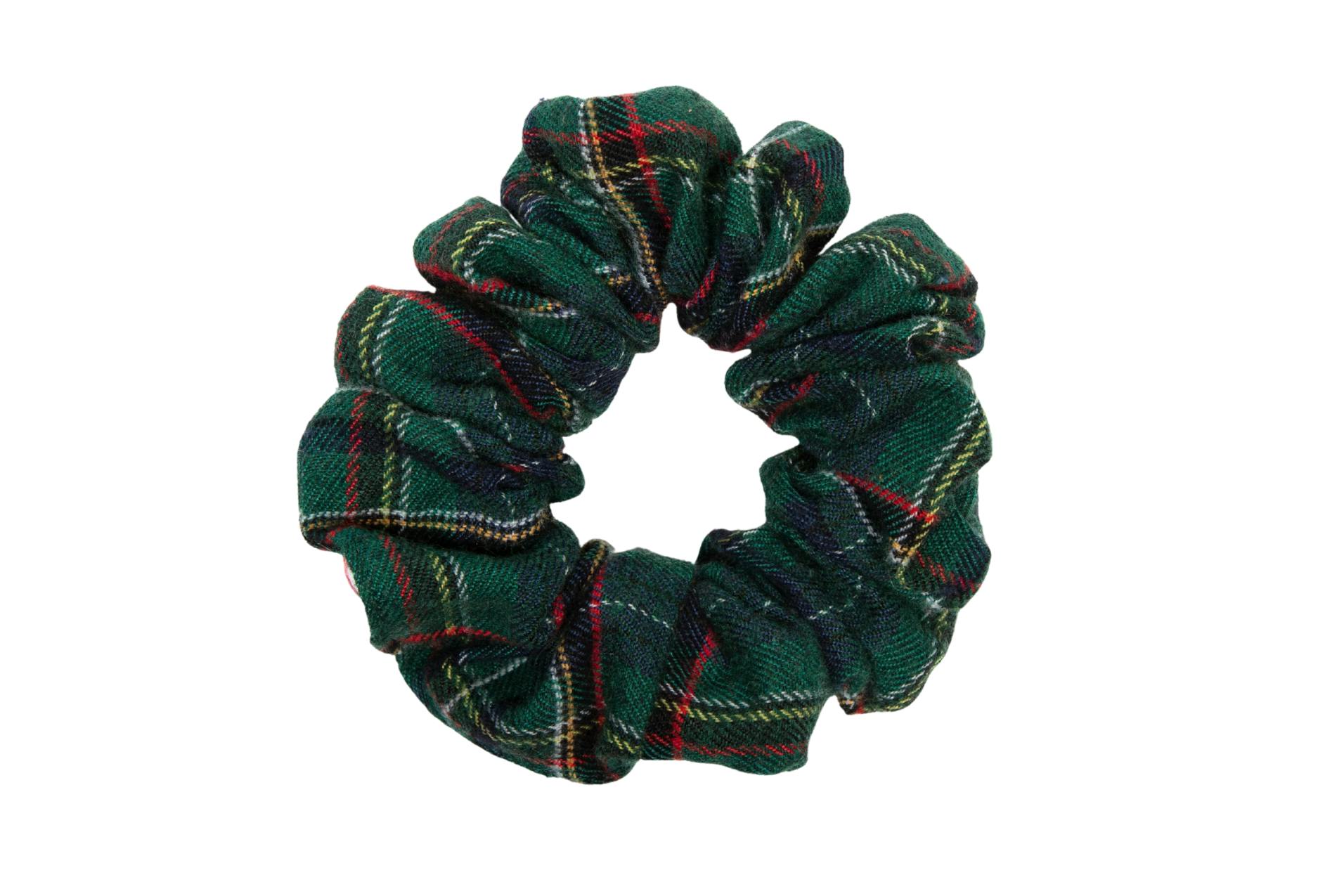 Winter Check Scrunchie