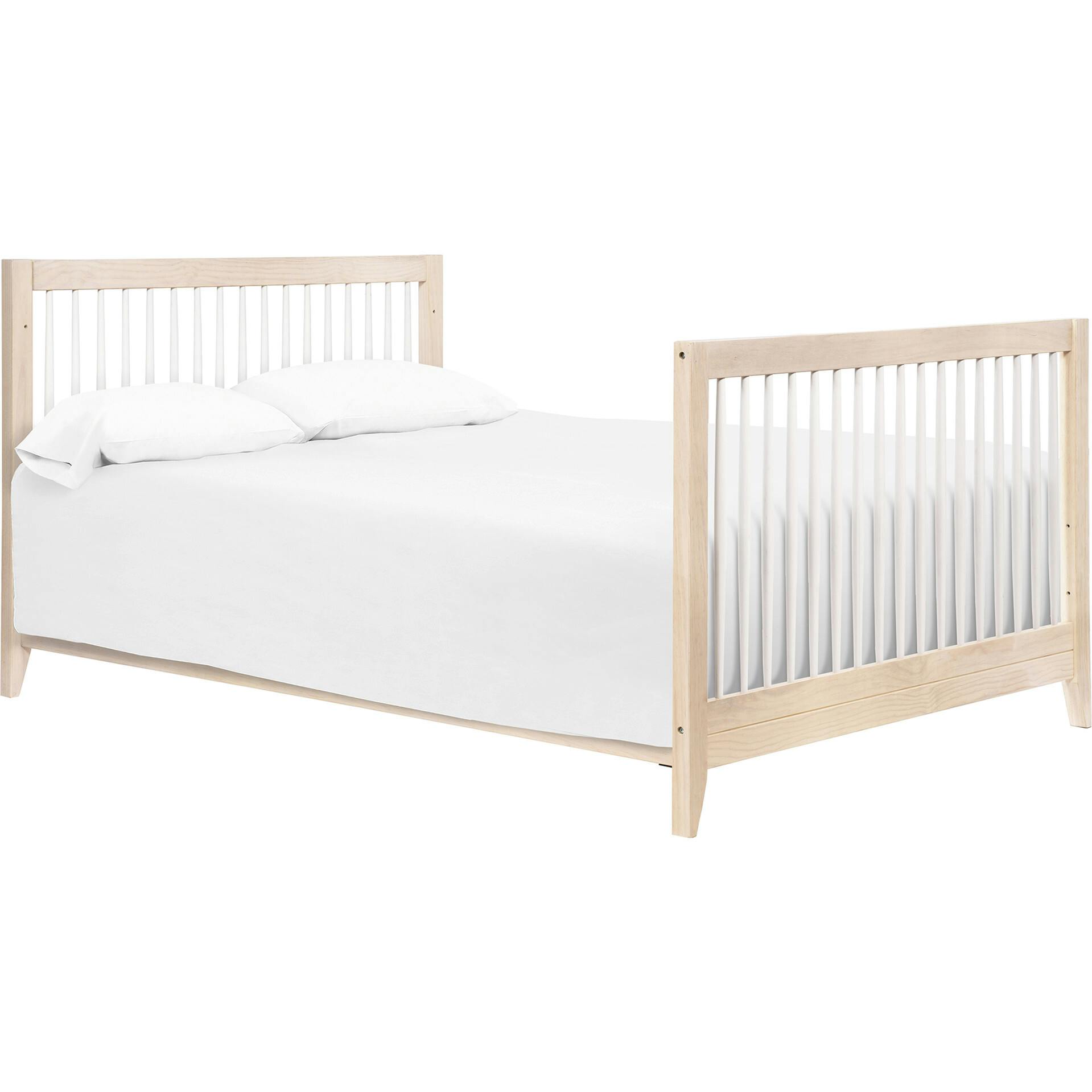 Sprout 4-in-1 Convertible Crib with Toddler Bed Conversion Kit in Washed Natural / White