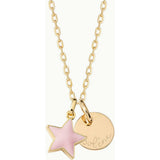 Personalized Enamel Star Necklace, 14k Gold Plated