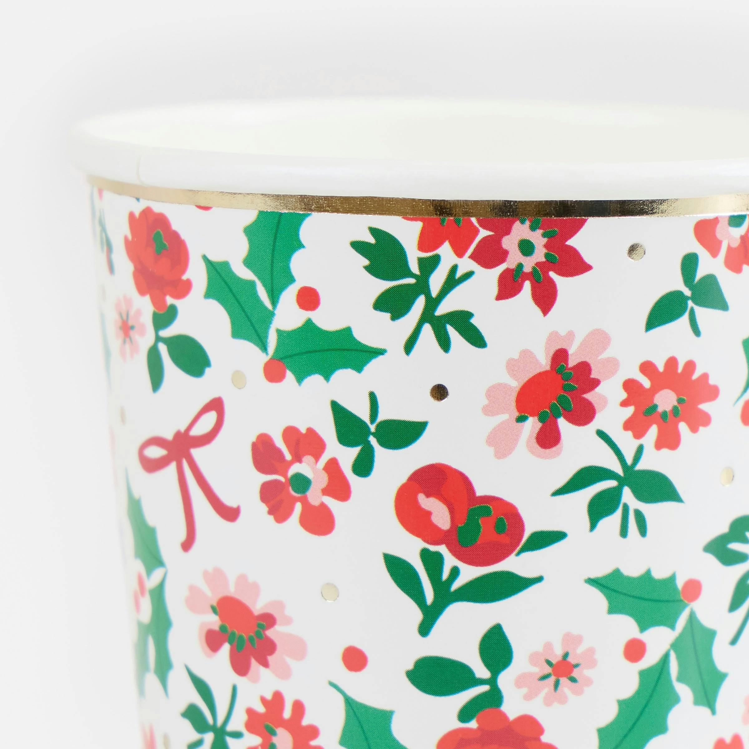 Holly Ditsy Cups