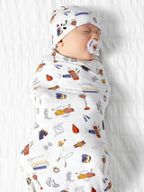 Boxing Bamboo Swaddle & Beanie Set