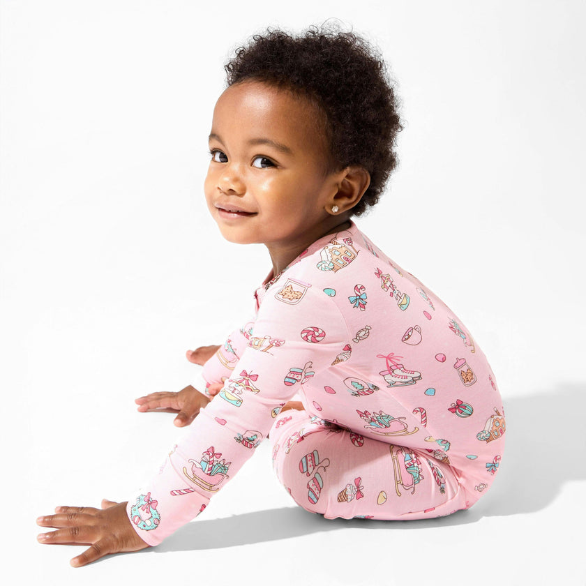 Candy Cane Lane Bamboo Convertible Footie