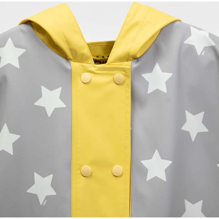 Stars Print Rain Hooded Poncho