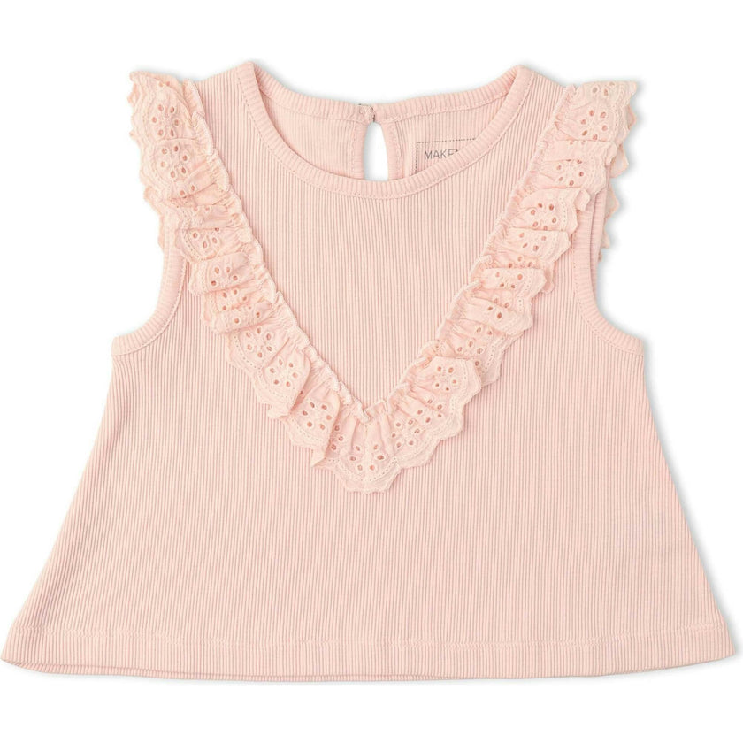 Organic Ruffle Top & Shorts Set - Blush