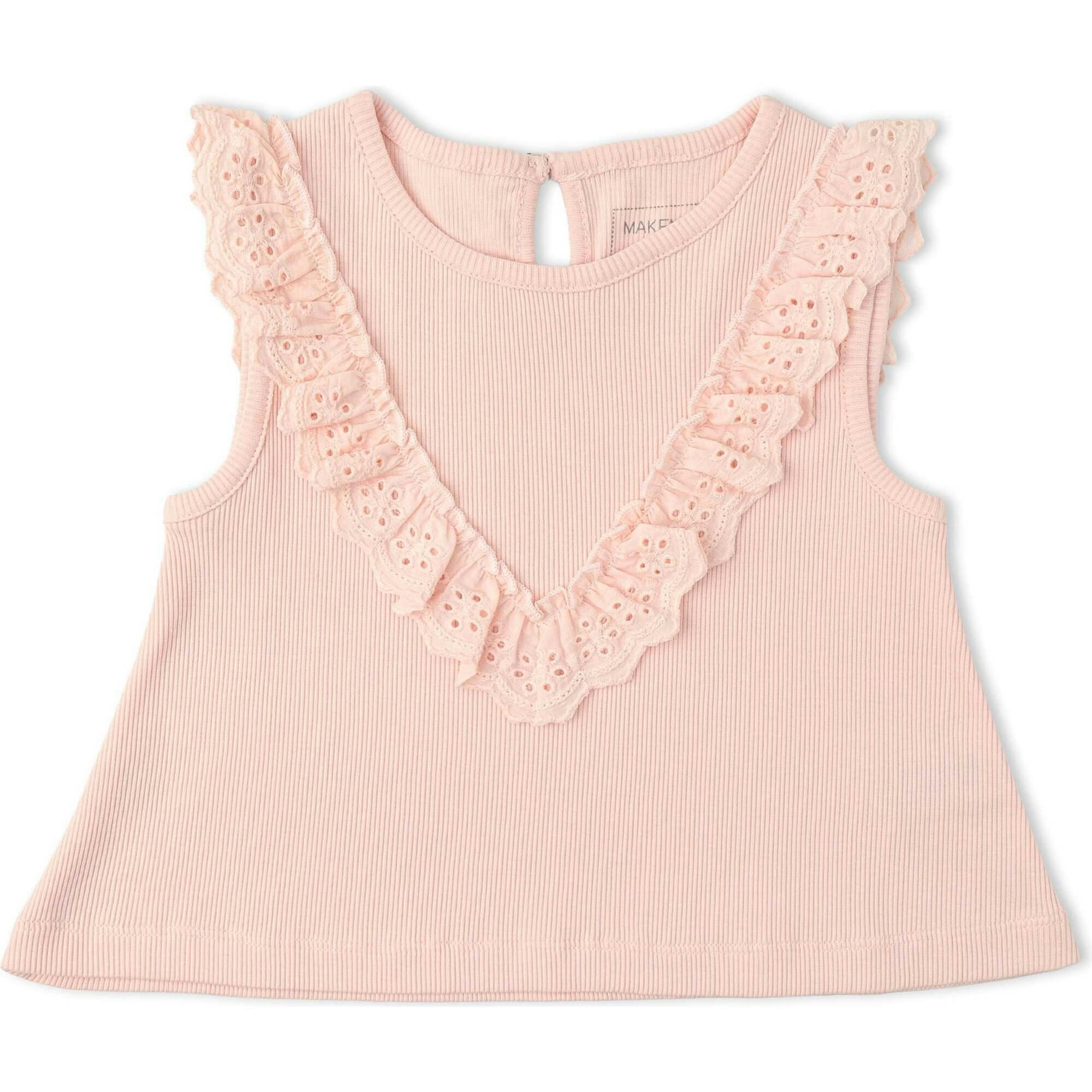 Organic Ruffle Top & Shorts Set - Blush