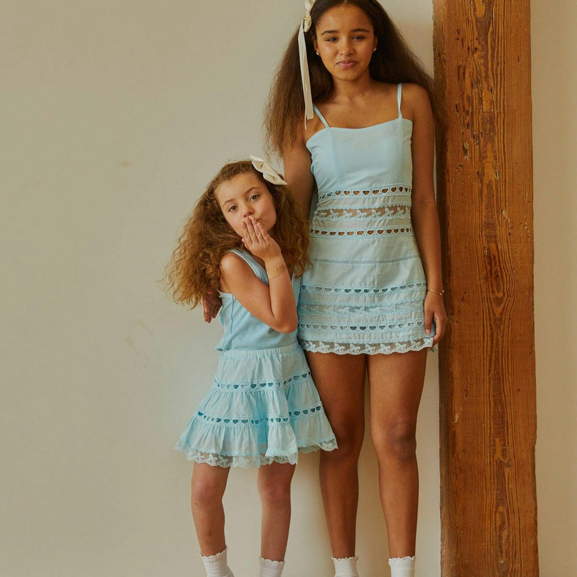 Harlow Pastel Blue Heart Cut Out Tank