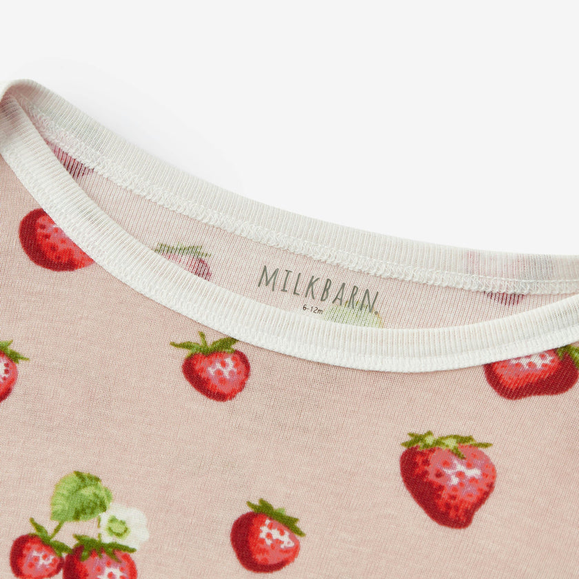 Strawberry Organic Cotton Long Sleeve One Piece