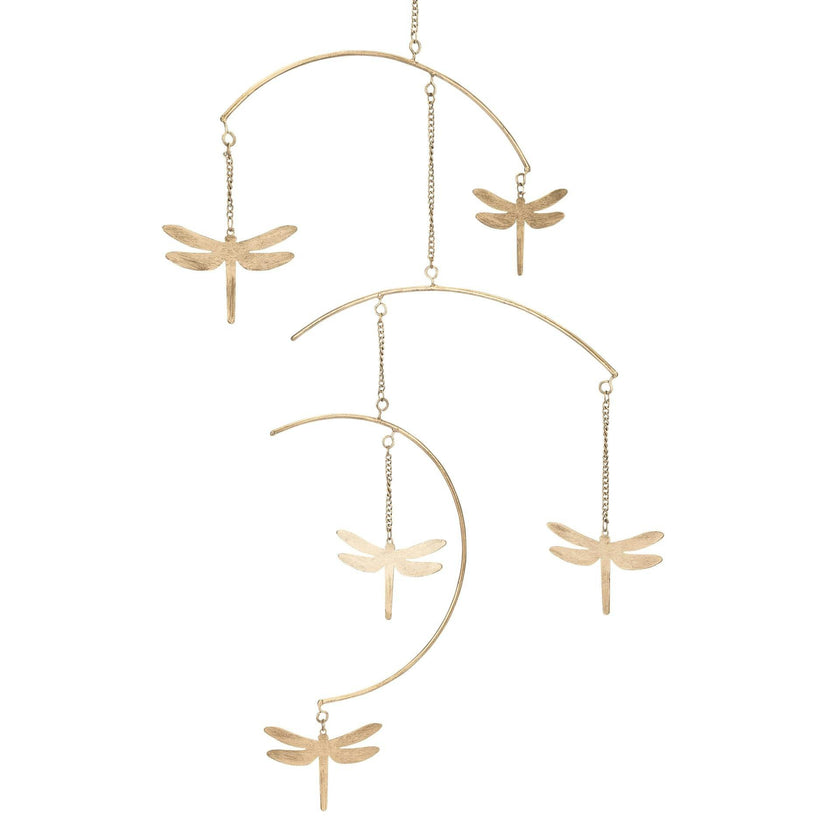 Violet Dragonfly Brass Nursery Ceiling Hanging