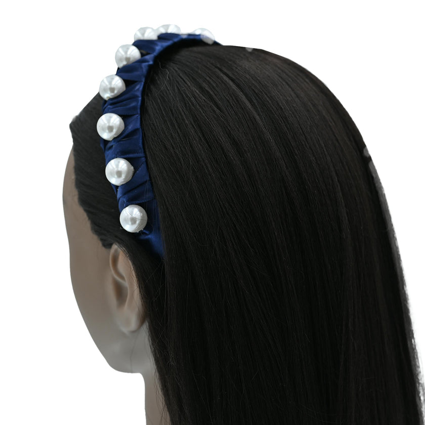 Multicolored Pearl Studded Headband
