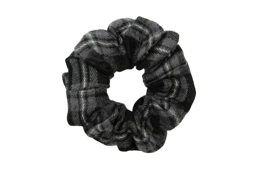 Winter Check Scrunchie