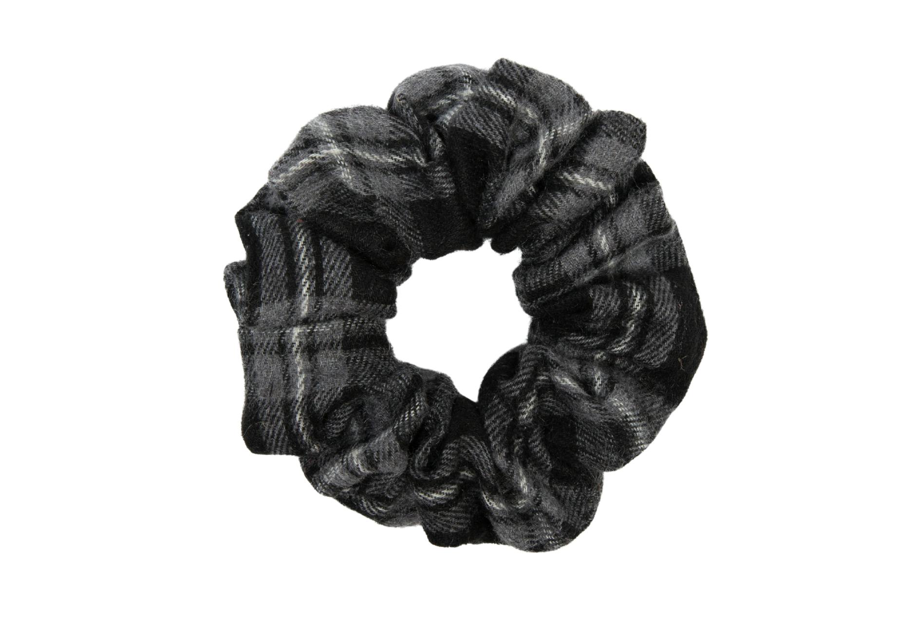 Winter Check Scrunchie