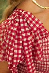 Rayna Dress in Red Gingham
