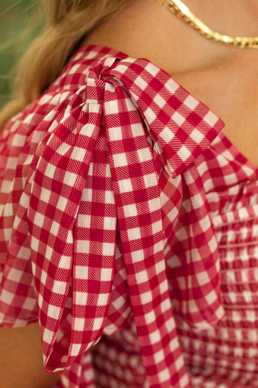 Rayna Dress in Red Gingham