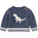 Baby Dino Sweater, Blue
