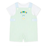 Seersucker Shortall With Parachute