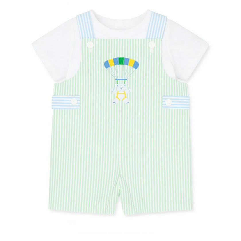 Seersucker Shortall With Parachute