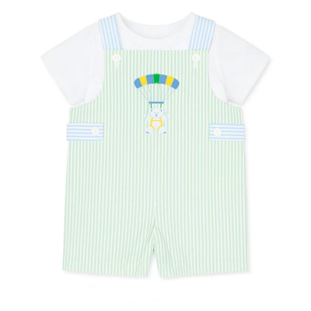 Seersucker Shortall With Parachute