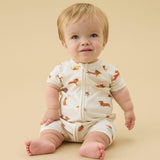 Sausage Dog Summer Baby Pajamas