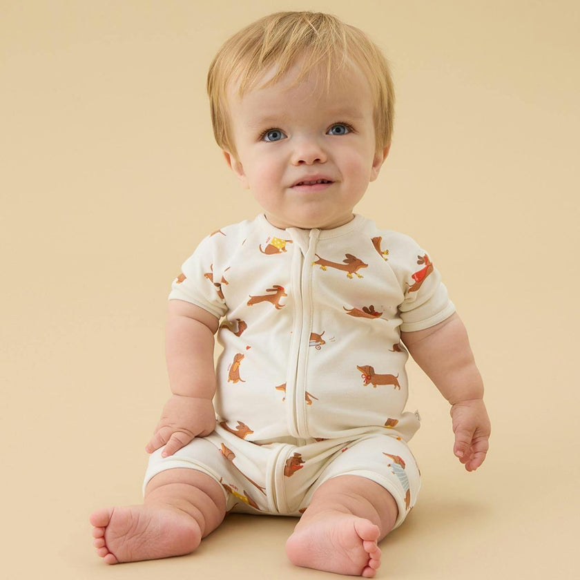 Sausage Dog Summer Baby Pajamas