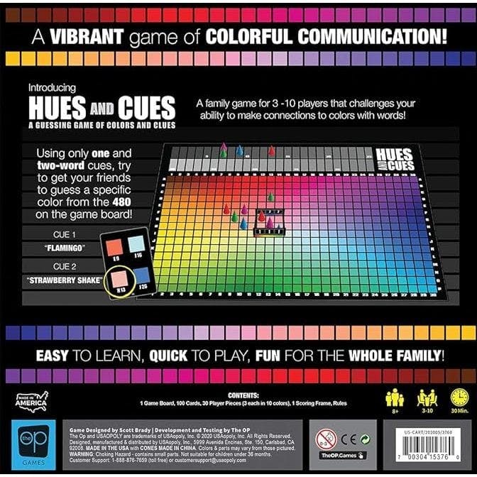 USAopoly: Hues & Cues - A Guessing Game Of Colors & Clues