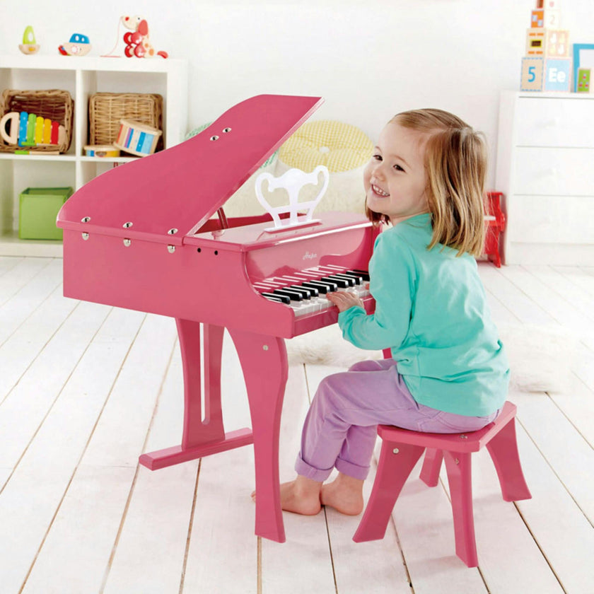 Happy 30 Key Grand Piano with Bench in Pink