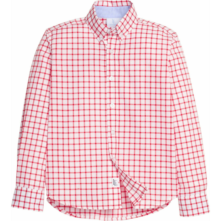 Button Down Shirt - Red Windowpane