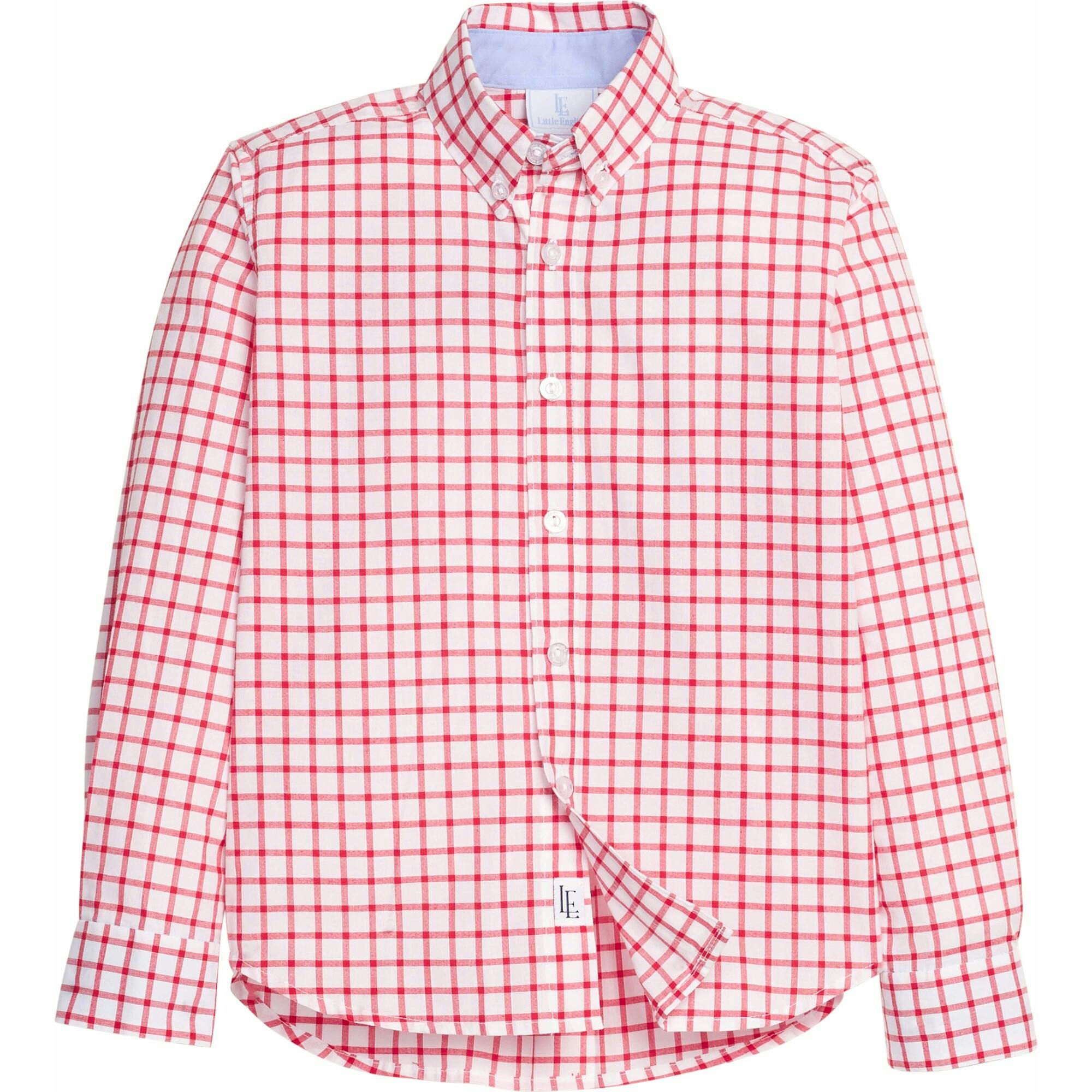 Button Down Shirt - Red Windowpane