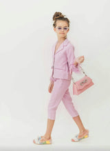 Women’s Feather Trims Suit Lavender