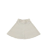 Horizontal Striped A-Line Short Skirt