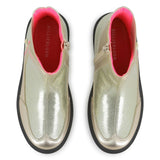 Metallic ankle boots